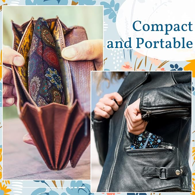 5 Pieces Tissues Purse Pocket Tissue Holder Reusable Travel Pouch Fabric Zipper - Image 6