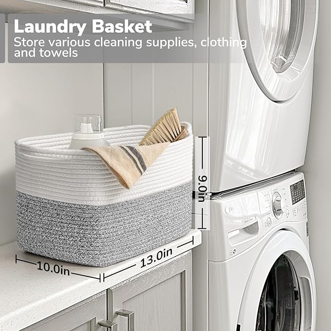 Goodpick Woven Storage Basket, Cotton Rope Baskets - Image 6