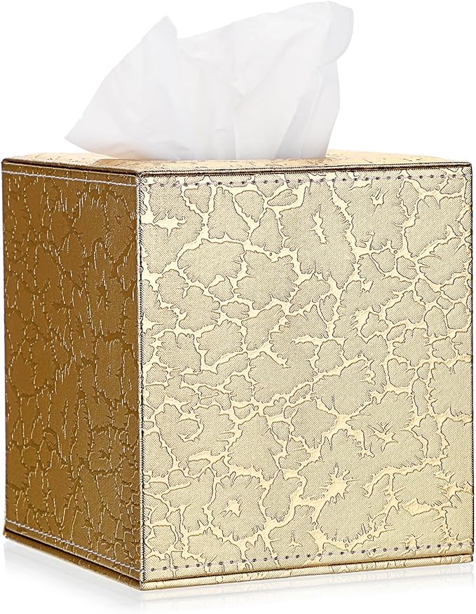 Sumnacon Square Leather Tissue Box Cover by Sumnacon