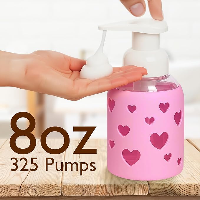 SoCal Suds & Company Foaming Hand Soap Dispenser Glass, Liquid Soap Pump - Image 6