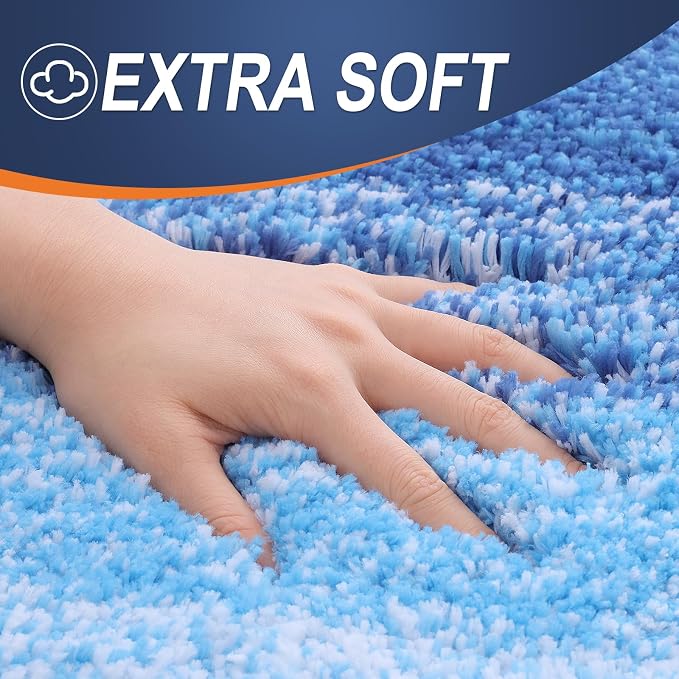 OLANLY Bathroom Rug Set 2 Piece, Soft Absorbent Microfiber Bath Mats and - Image 4