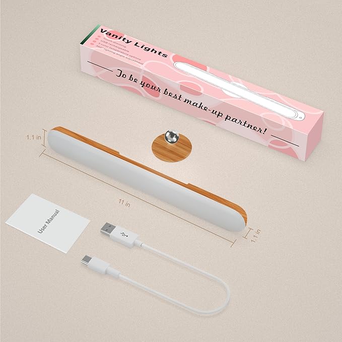 Vanity Light for Mirror with 4000mAh Rechargeable Battery, Touch Control - Image 7
