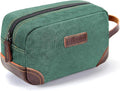 emissary Men's Toiletry Bag, Leather and Canvas Travel Toiletry Bag, Dopp Kit by emissary