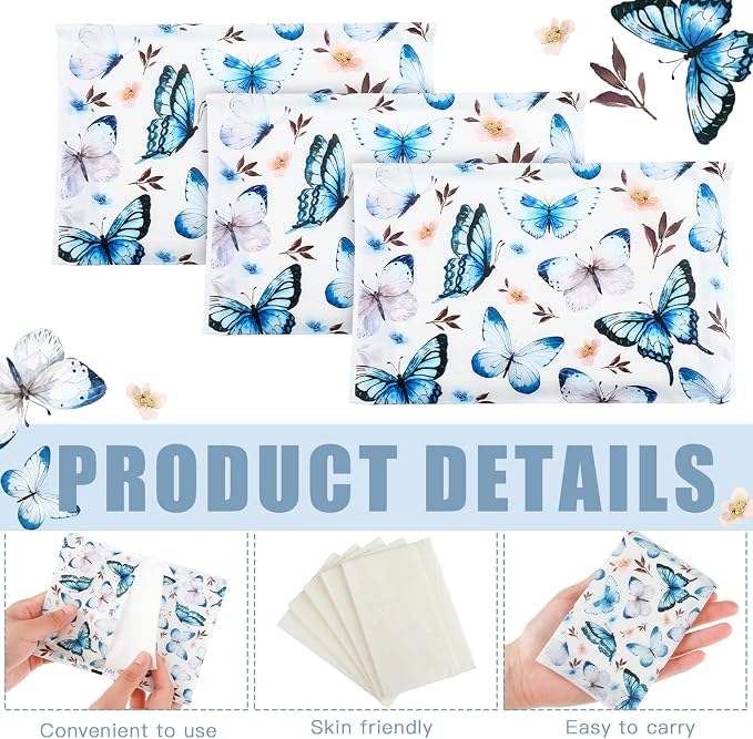 Geyee 50 Packs Tissue Travel Size Facial Paper Napkins Travel Packs Disposable - Image 3