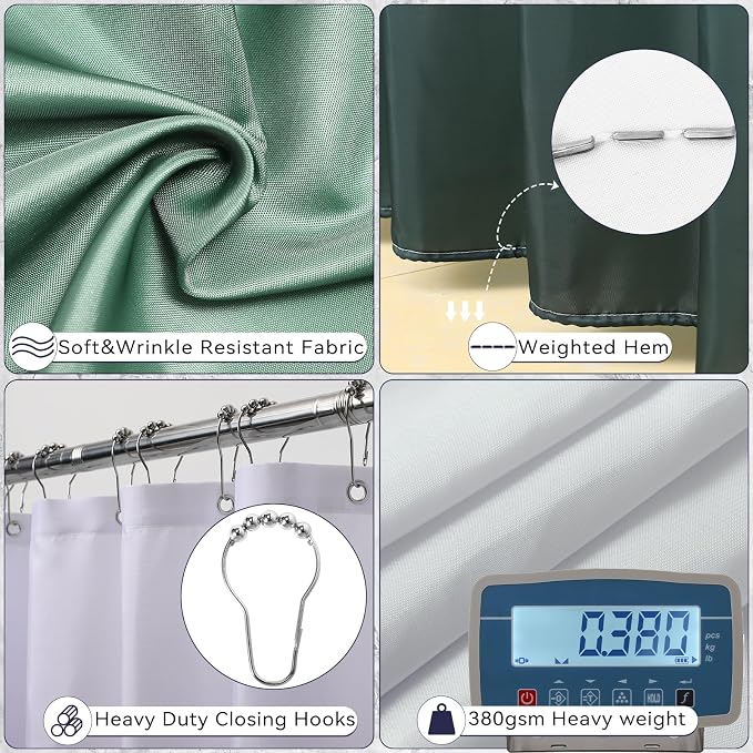 Dark Green Bathroom Accessories Set - Image 4