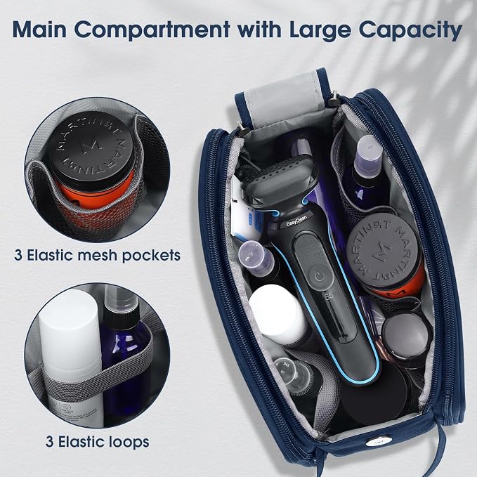 Wedama Toiletry Bag for Men, Handheld Travel Bag, Waterproof Toiletries - Image 4
