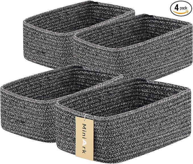 Small Storage Baskets for Organizing | Closet Organizer Bins | Shelf Toy Basket by MiniArkStorageBasketsHome