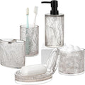 Modern Luxe Bathroom Accessories Set 5 Pcs Resin Bathroom Accessory Set Soap by RQYIXI