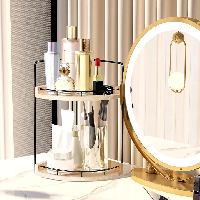2 Tier Bathroom Counter Organizer, Bathroom Counter Tray and Vanity Organizer - Image 2