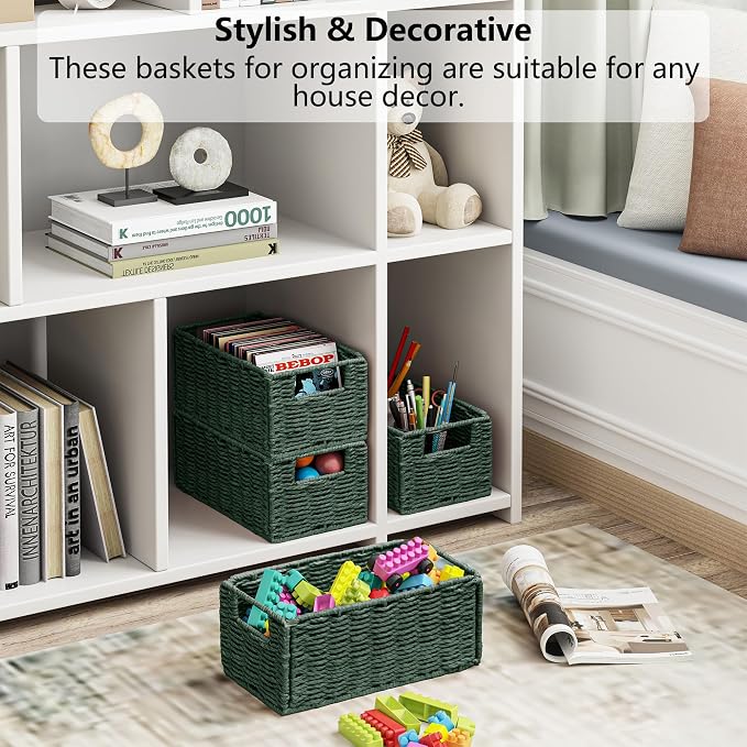 Vagusicc Wicker Storage Basket, Small Storage Baskets - Image 7