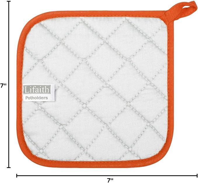 100% Cotton Kitchen Everyday Basic Terry Pot Holder Heat Resistant Coaster - Image 10