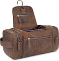 LEATHER VILLAGE Genuine Leather Travel Dopp Kit by LeatherVillage