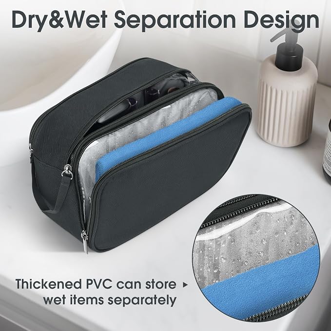 Wedama Toiletry Bag for Men, Handheld Travel Bag, Waterproof Toiletries - Image 5