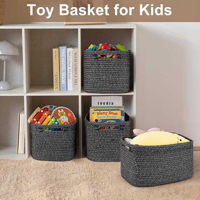 Storage Baskets for Organizing, Woven Decorative Baskets for Shelves - Image 5