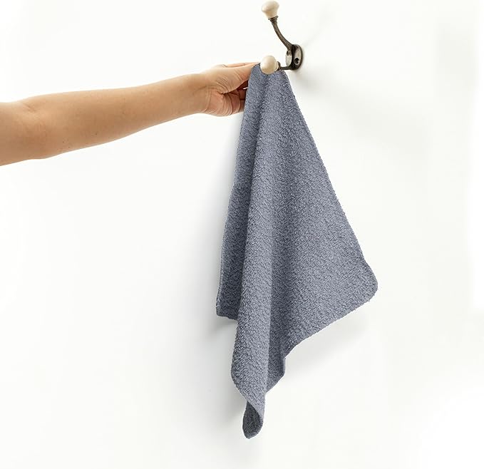 Terry Washcloths – 12x12 Inches – Pack of 10 – Grey & White – Highly Absorbent - Image 7