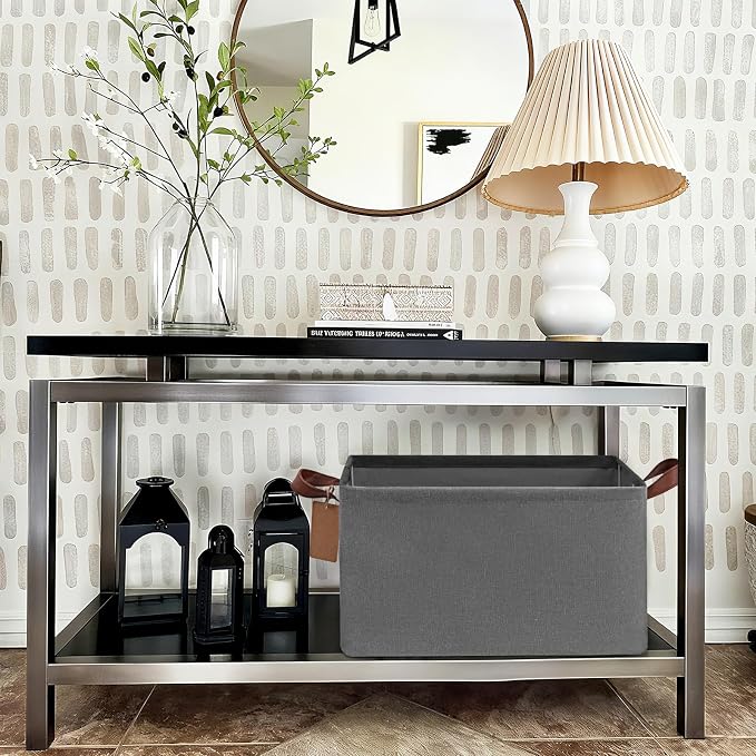 CHICVITA Storage Baskets for Shelves, Large Fabric Storage Bins - Image 4