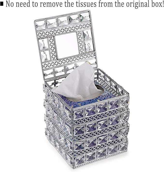 Sumnacon Crystal Square Tissue Box Cover - Image 7