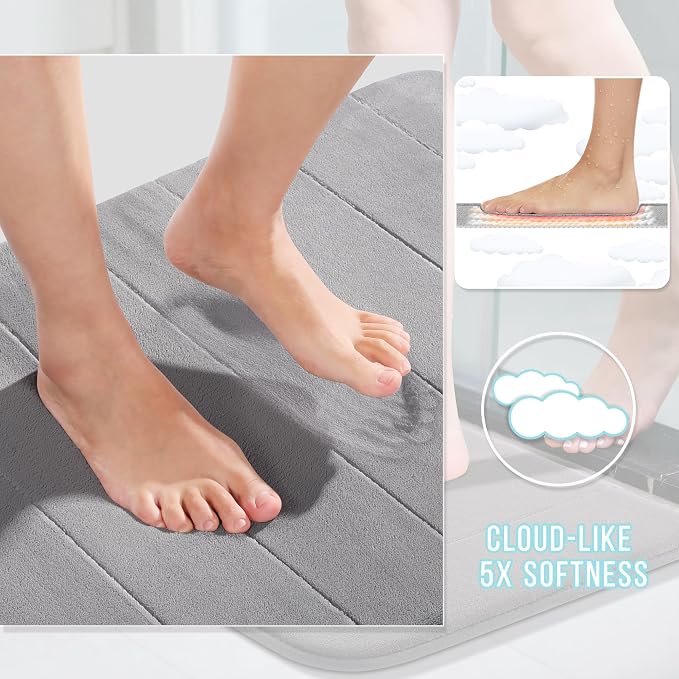 Yimobra Memory Foam Bath Mat Set 2 Piece - Image 3