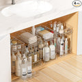 Vtopmart 4 Pack Higher Bathroom Organizer, 2 Tier White Under Sink Organizers by Vtopmart