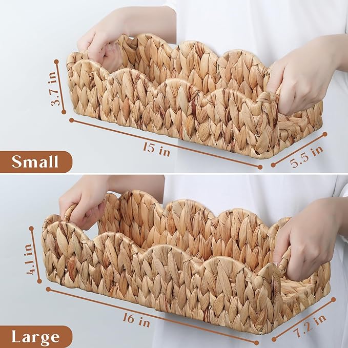 YANGQIHOME Toilet Paper Basket, Water Hyacinth Toilet Tank Basket - Image 3
