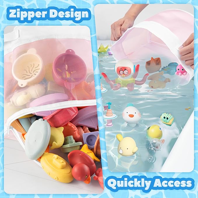 UNEEDE Bath Toy Organizer, 4.15 Gallons Bathtub Toy Storage Organizer, Quick - Image 3