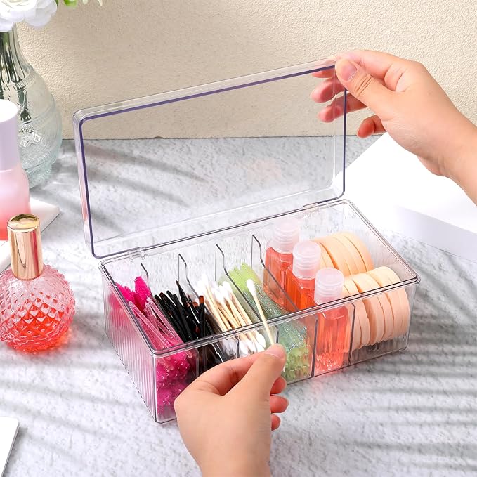 2 Pack Acrylic Lash Extension Organizer and Storage, Large Capacity 6 Divided - Image 7