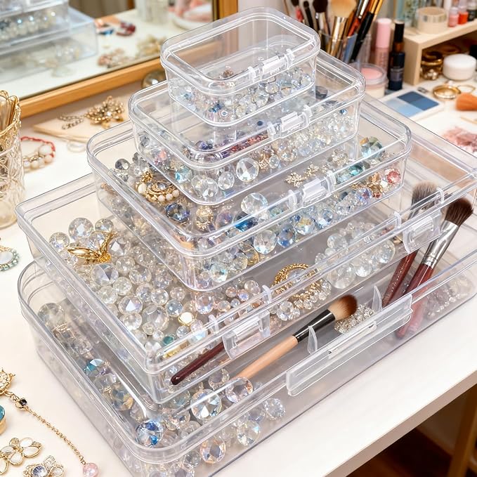 42 Pack Rectangular Clear Plastic Storage Containers Box - Image 7