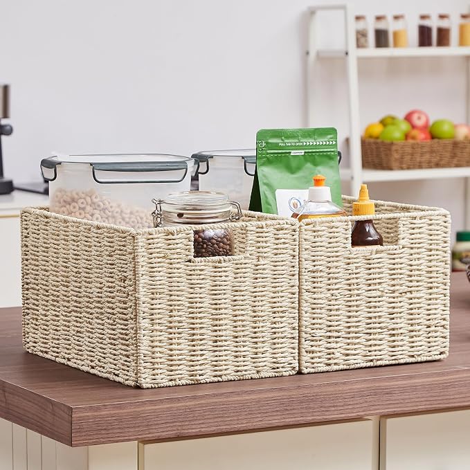 Vagusicc Wicker Storage Basket, Small Storage Baskets - Image 6