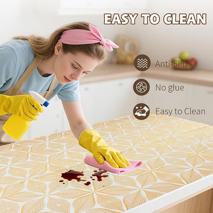 Drawer and Shelf Liner for Kitchen Cabinet, Non-Adhesive Waterproof Drawer - Image 8