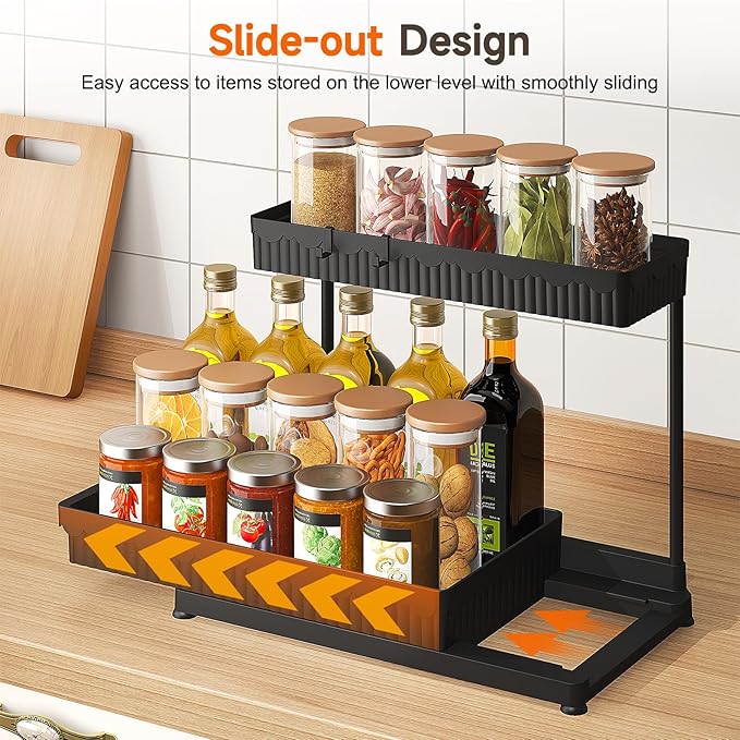 3 Pack Multi-Purpose Under Sink Organizers and Storage, 2026 L-Shaped Pull Out - Image 3