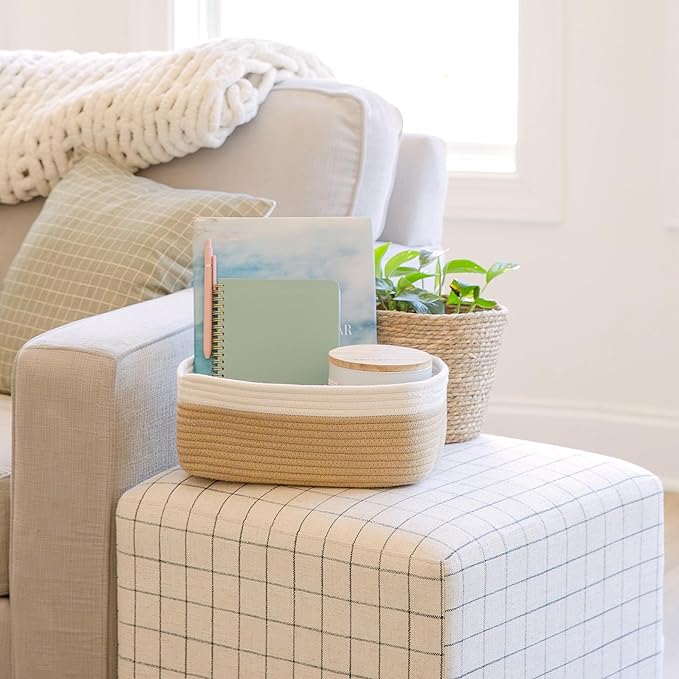 NaturalCozy 11.8"x8"x4.5” Storage Baskets - Image 8