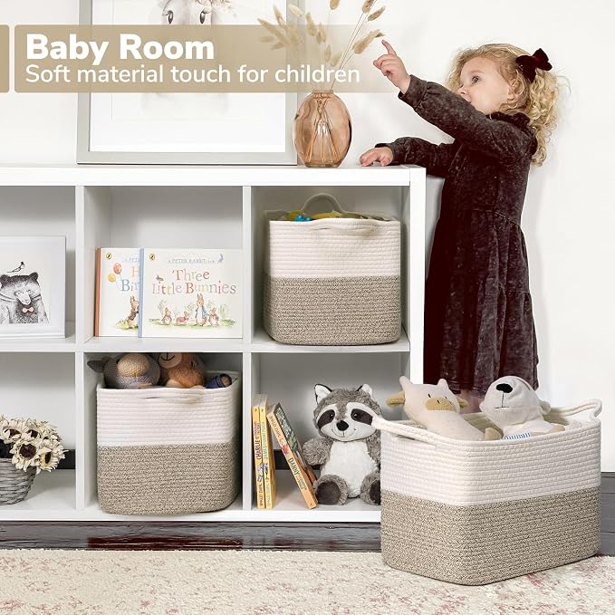 Goodpick Woven Storage Baskets for Organizing, Baby Basket for Gifts, Dog Toy - Image 3