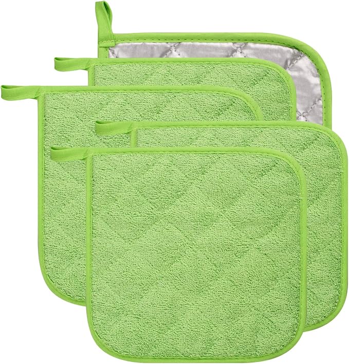100% Cotton Kitchen Everyday Basic Terry Pot Holder Heat Resistant Coaster by Lifaith
