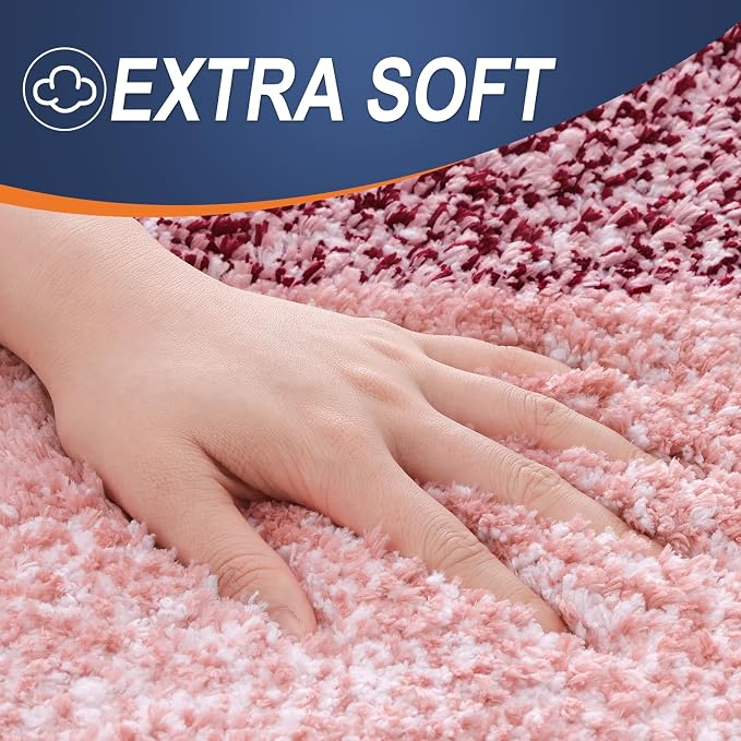OLANLY Bathroom Rug Set 2 Piece, Soft Absorbent Microfiber Bath Rug Set - Image 2