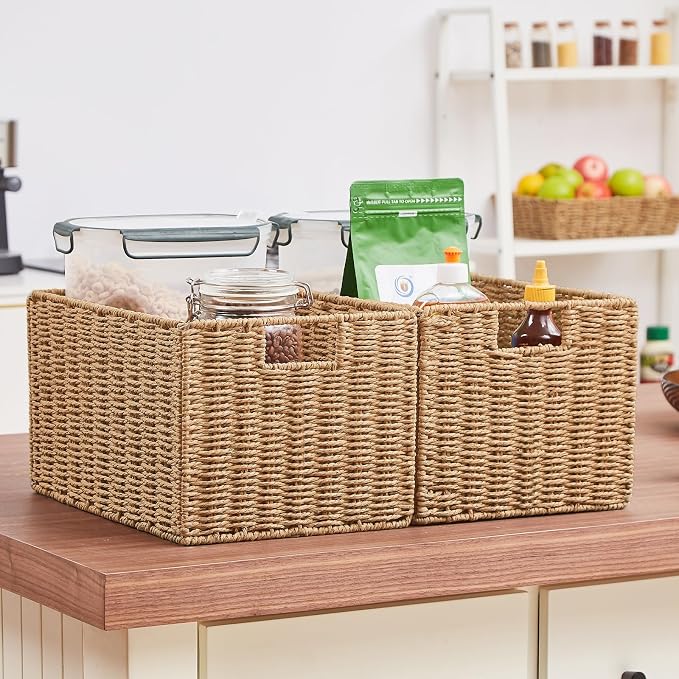 Vagusicc Wicker Storage Basket, Small Storage Baskets - Image 6