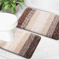 OLANLY Bathroom Rug Set 2 Piece, Soft Absorbent Microfiber Bath Mats and by OLANLY