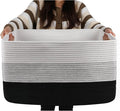OIAHOMY Large Blanket Basket, 22”x17”x12” Rectangle Woven Baskets, Nursery by MasterofSpaceOptimization