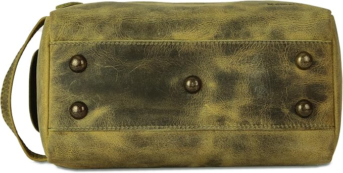 KomalC Premium Buffalo Leather Toiletry Bag - Image 4
