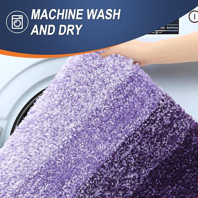 OLANLY Bathroom Rug Set 2 Piece, Soft Absorbent Microfiber Bath Rug Set - Image 5