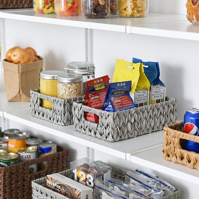 GRANNY SAYS Wicker Baskets for Storage, Waterproof Storage Baskets, Odorless - Image 6