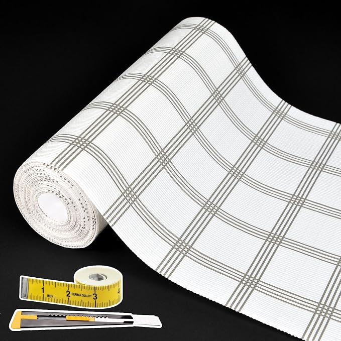 Shelf Liners for Kitchen Cabinets 17in x 20FT, Non Adhesive Drawer Liner White by Adwann