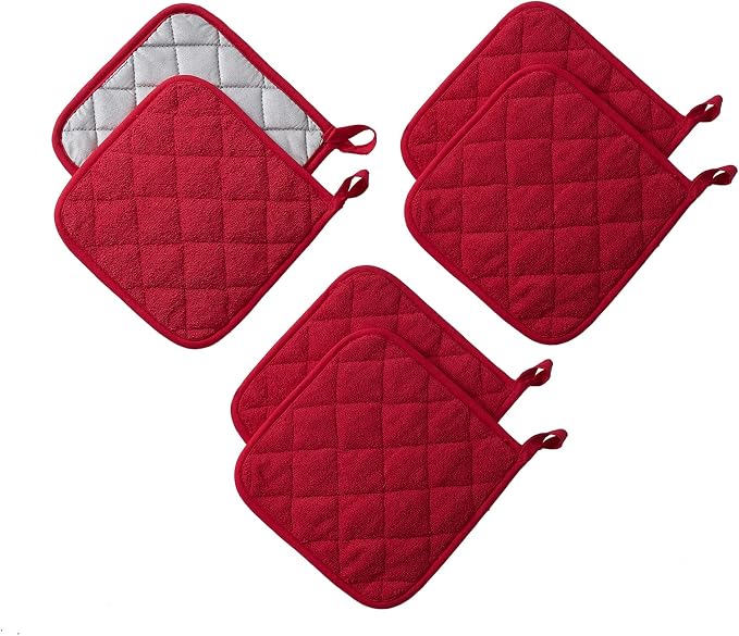 Kitchen Pot Holders Set Heat Resistant Pure Cotton Potholders Kit Trivets Large - Image 3