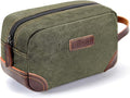 Emissary Men's Leather and Canvas Travel Toiletry Dopp Kit, Shaving Bag by emissary