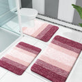 OLANLY Bathroom Rugs Sets 3 Piece, Soft Absorbent Microfiber Bath Mats and by OLANLY