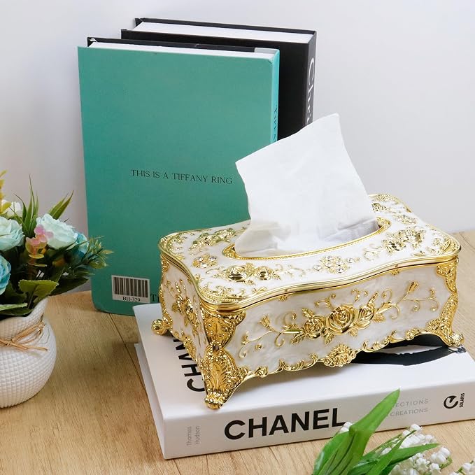 9.45"x5.43"x3.94" Luxurious Rose Tissue Box - Image 7