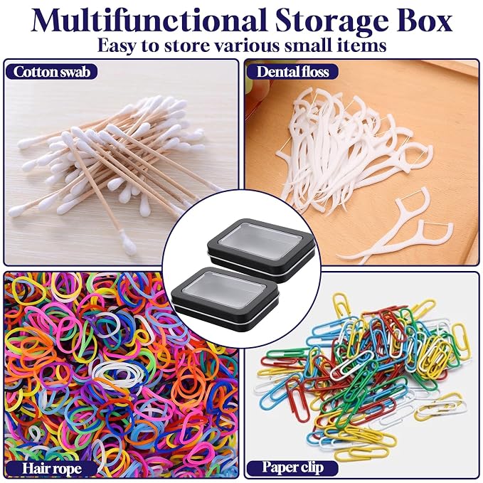 2Pcs Cotton Swab Holder for Travel, Portable Swab Case - Image 3