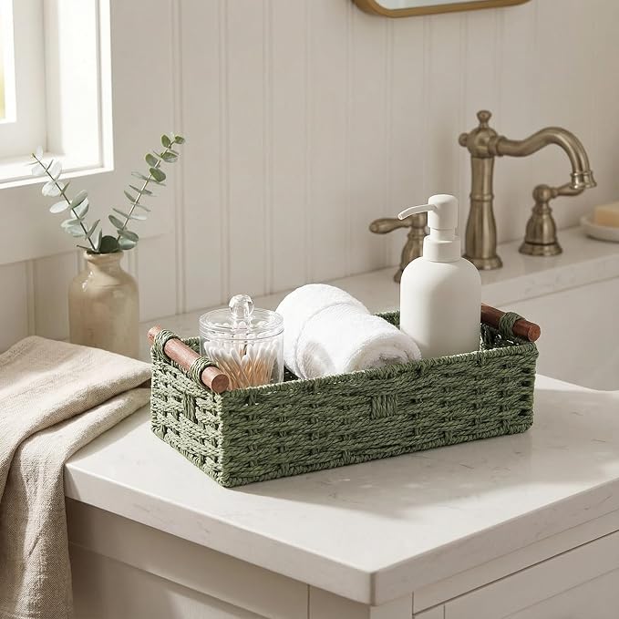 Back of Toilet Basket, Basket for Toilet Tank Top, Fresh Bathroom Organizer for - Image 4