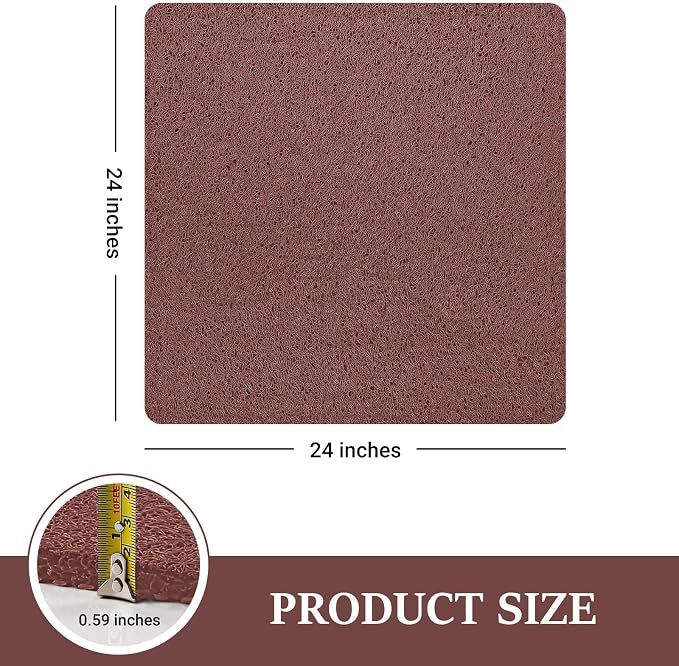 LuxStep Shower Mat Bathtub Mat, 24x24 inch, Non-Slip Bath Mat - Image 2