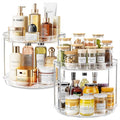 LAMU 2 Pack 2 Tier Lazy Susan Turntable Organizer 10.6'' Rotating Spice Rack by YourHome-OrganizationHelper
