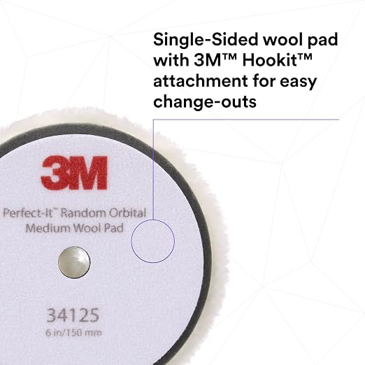 3M Perfect-It Random Orbital Medium Wool Compounding Pad, Orbital Pads - Image 7